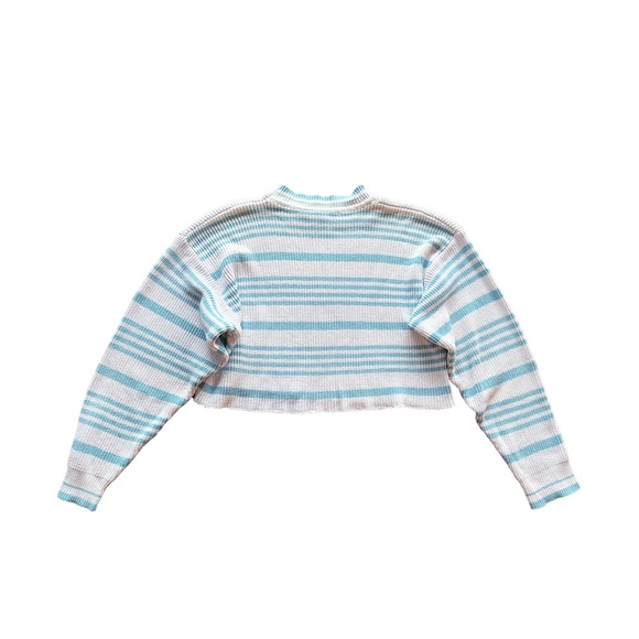 Vintage Striped Knit Sweater Cropped - Picture 1 of 2